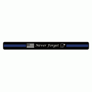 Never Forget Blue Line (rose, shield) Bracelet 7"